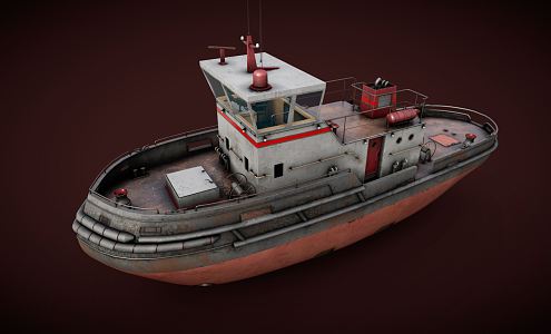 Industrial LOFT Boat Tug 3d model