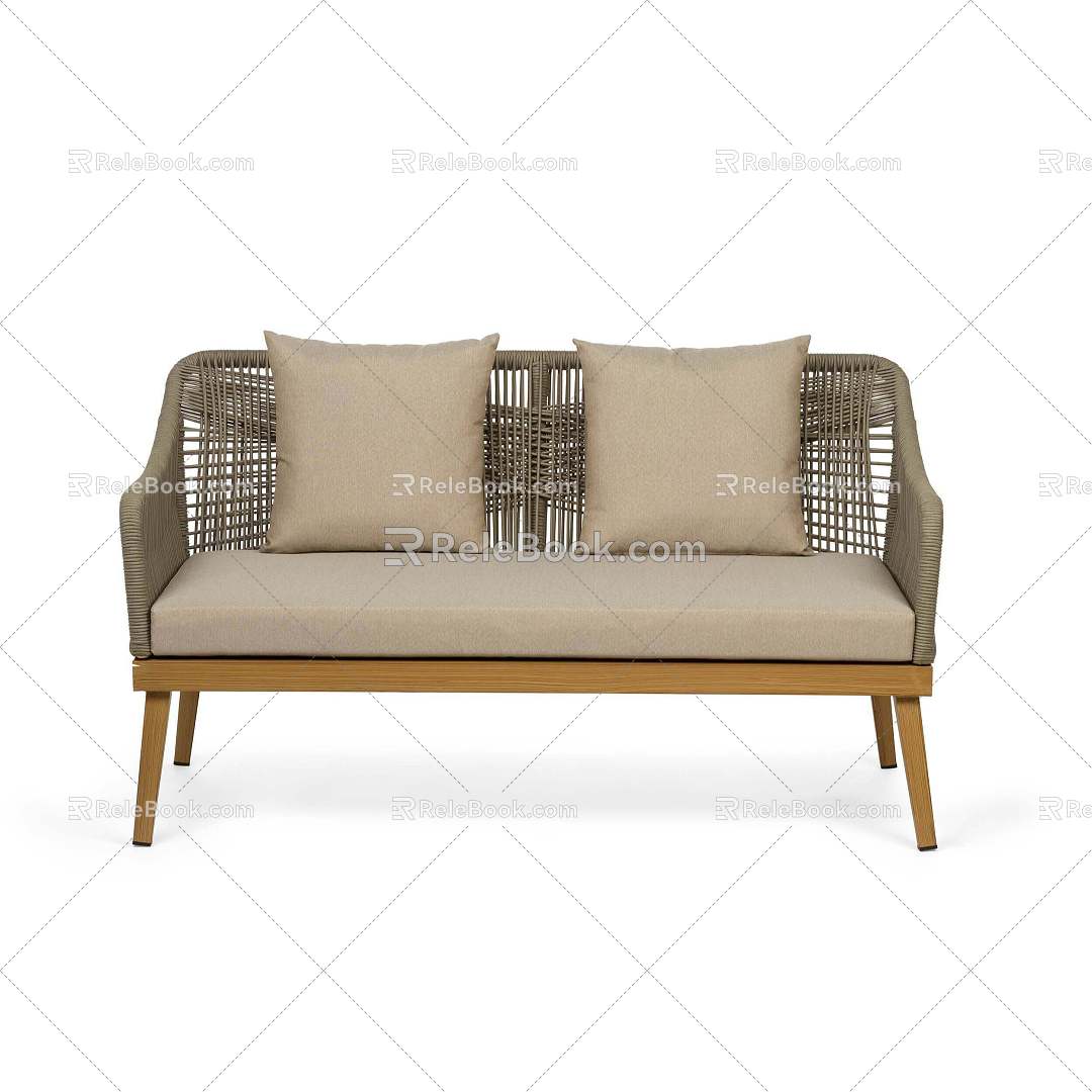 Outdoor rattan sofa model