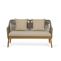 Outdoor rattan sofa 3d model