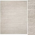 Soft Light Gray Square Rug with Simple Woven Texture and Neutral Tone 3d model