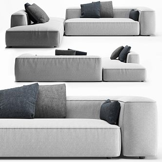 Modern Combination Sofa Fabric Combination Sofa 3d model