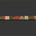 Hand Painted Wooden Flute With Colorful Stripes As Instrument Art Supplies
