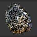 Natural Wood And Stone Pile With Green Grass And Rustic Organic Texture