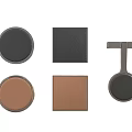 Cabinet Handles In Round Square T Shaped Designs With Black Brown Colors