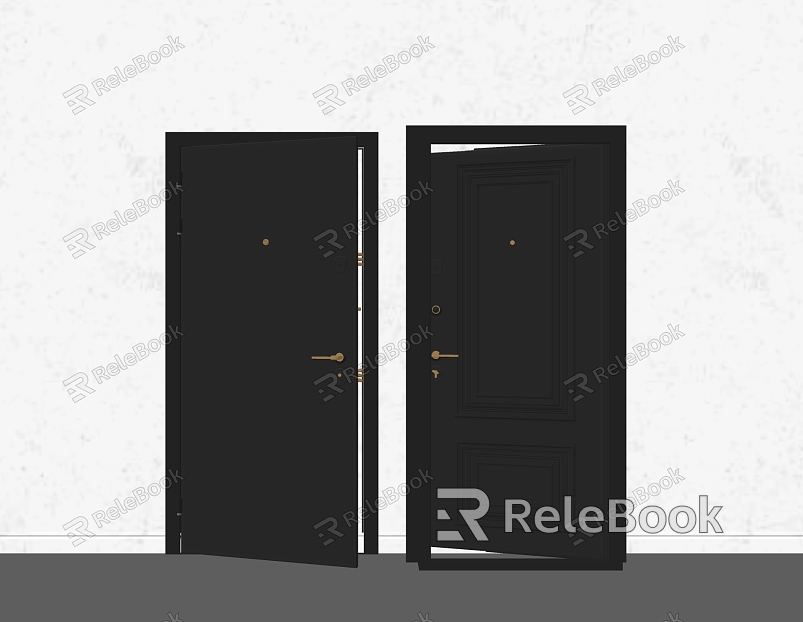 Modern Door Metal Security Door model