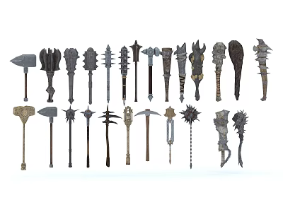 Unique Design Various Shaped Metal Crafted Decorative Ornament Set Collection 3d model