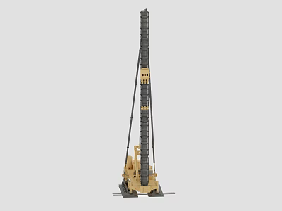 Heavy Duty Industrial Machinery With Tall Tower Structure And Support Frame For Construction 3d model