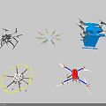 Intelligent Drones Showcasing Various Designs Colors And Multi Rotor Structures
