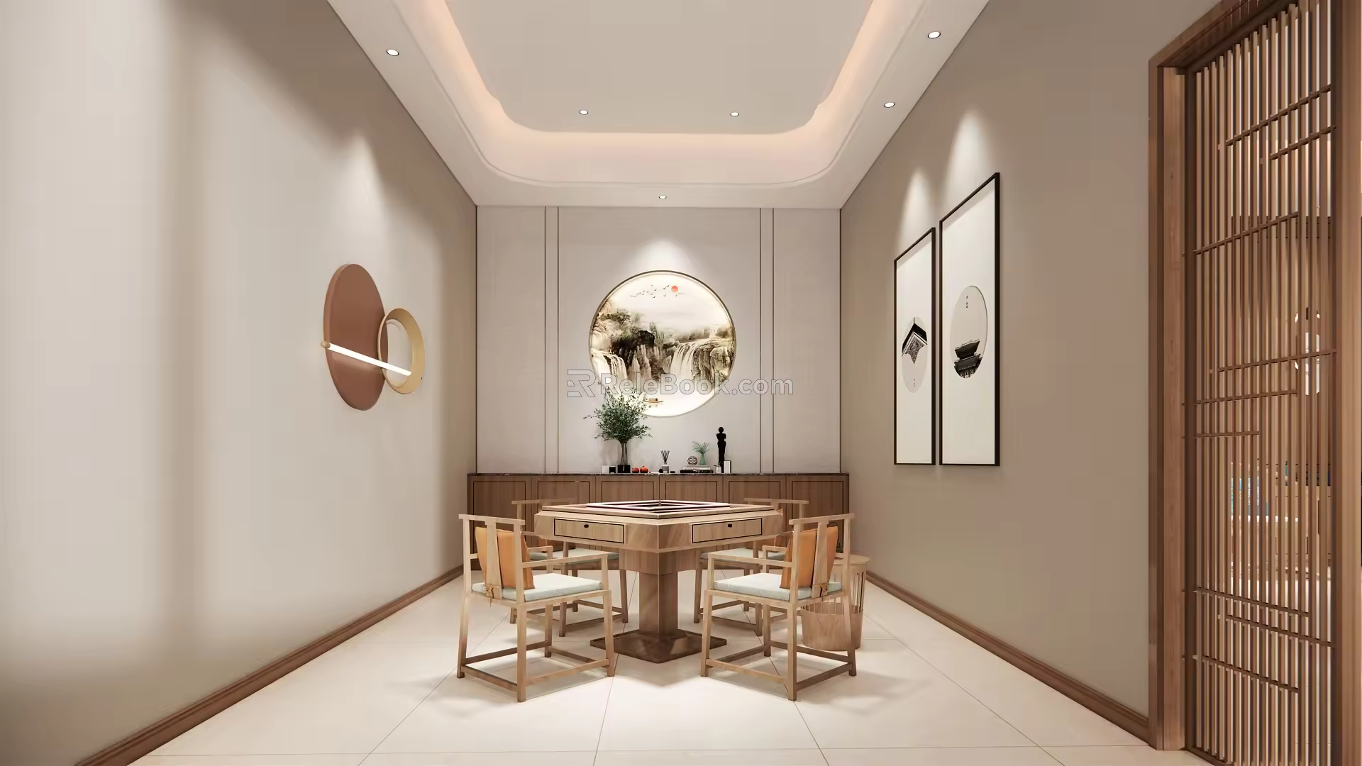 New Chinese Chess Room 3d model