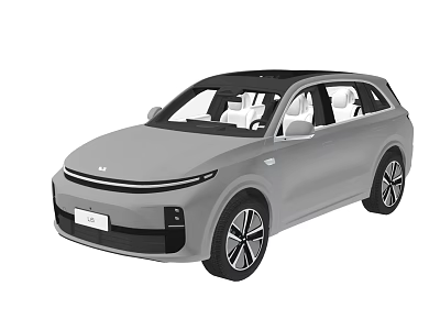 Gray SUV Car With Panoramic Sunroof Streamlined Design Modern Exterior And Alloy Wheels 3d model