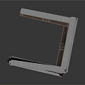 Industrial Metal Frame Structure With Vertical Cross Beams And Brown Panels