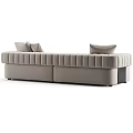 Modern Stylish Two Seater Sofa Design With Plush Cushions And Tufted Armrests In Neutral Tones