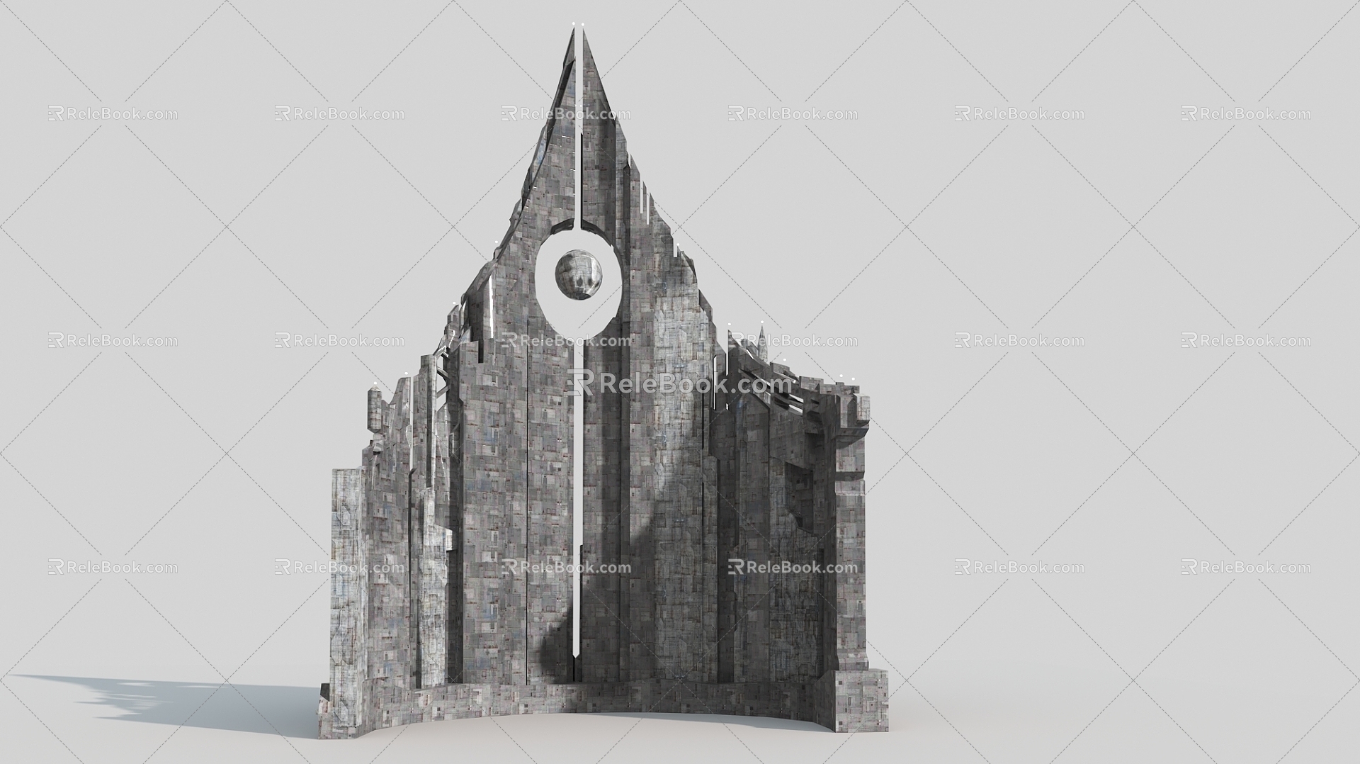 Spirit fortress dilapidated house unfinished scene incomplete architecture future architecture 3d model