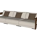 New Chinese-style Multi-person Sofa Three-person Sofa 3d model