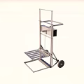 Stainless Steel Multi Tier Utility Cart With Wheels For Storage And Transport