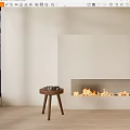 Simple Side Table Fireplace 3d model