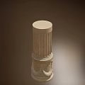 Classical Decorative Roman Column With Fluted Shaft And Carved Stone Base 3d model