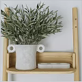 Bathroom Accessories With Wooden Shelf Gray Towels Soap Dispenser Wicker Basket And Green Plant