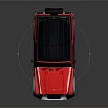 Red Off Road SUV With Black Roof And X Treme Stylish Exterior Design