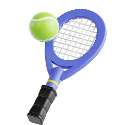 Blue Tennis Racket With Green Tennis Ball And Black Grip Sport Equipment 3d model Blue Tennis Racket With Green Tennis Ball And Black Grip Sport Equipment 3d model