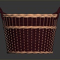 Basket Bamboo Basket Straw Basket Vegetable Basket Egg Basket Storage Basket Bamboo Basket Storage Basket Bamboo Blue 3d model