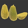 Fresh Ripe Papaya Fruit With Whole Yellow Green And Halved Red Flesh Black Seeds