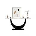 End view table ornaments combination decorative table entrance porch ornaments aisle end view table 3d model
