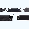 Traditional And Modern Architectural Roof Eaves Components With Curved Tile Designs