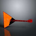 Triangular Orange Household Tool With Black Base Red Long Handle And Top Knobs