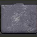 Industrial Metal Equipment Case With Orange Accents Control Panels And Reflective Surface