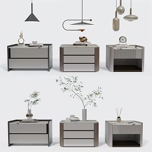 Modern bedside table 3d model