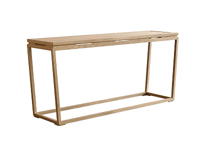 Minimalist Wooden Console Table With Modern Design For Entryway Decor 3d model