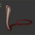 snake cobra venomous snake python reptile cold-blooded animal reptile 3d model