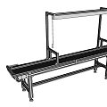 Industrial Conveyor Belt Equipment With Stainless Steel Frame And Black Transport Belt For Production Line