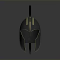 Ancient Weapon Gear Spartan Style Helmet With Metallic Finish Black Crest And Gold Accents