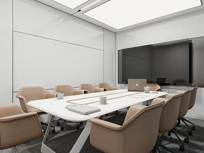 Modern Meeting Room Meeting Table and Chair 3d model