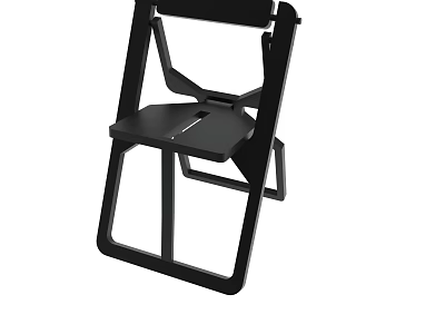 Black Modern Leisure Chair With Sleek Geometric Frame And Comfortable Seat Design 3d model