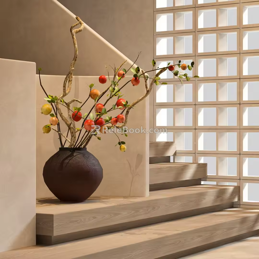 The ancient flower bonsai 3d model