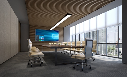 Modern Meeting Room Meeting Table and Chair 3d model