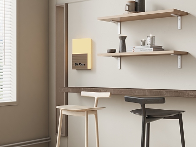 Modern Bar Chair Wall Storage Rack model