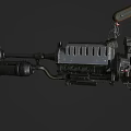 Modern flame gun flame thrower 3d model