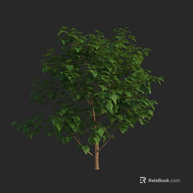 Lush Green Arbor With Dense Foliage And Brown Trunk Structure 3d model 