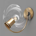 Modern Elegant Wall Lamp With Gold Accents And Transparent Glass Shade