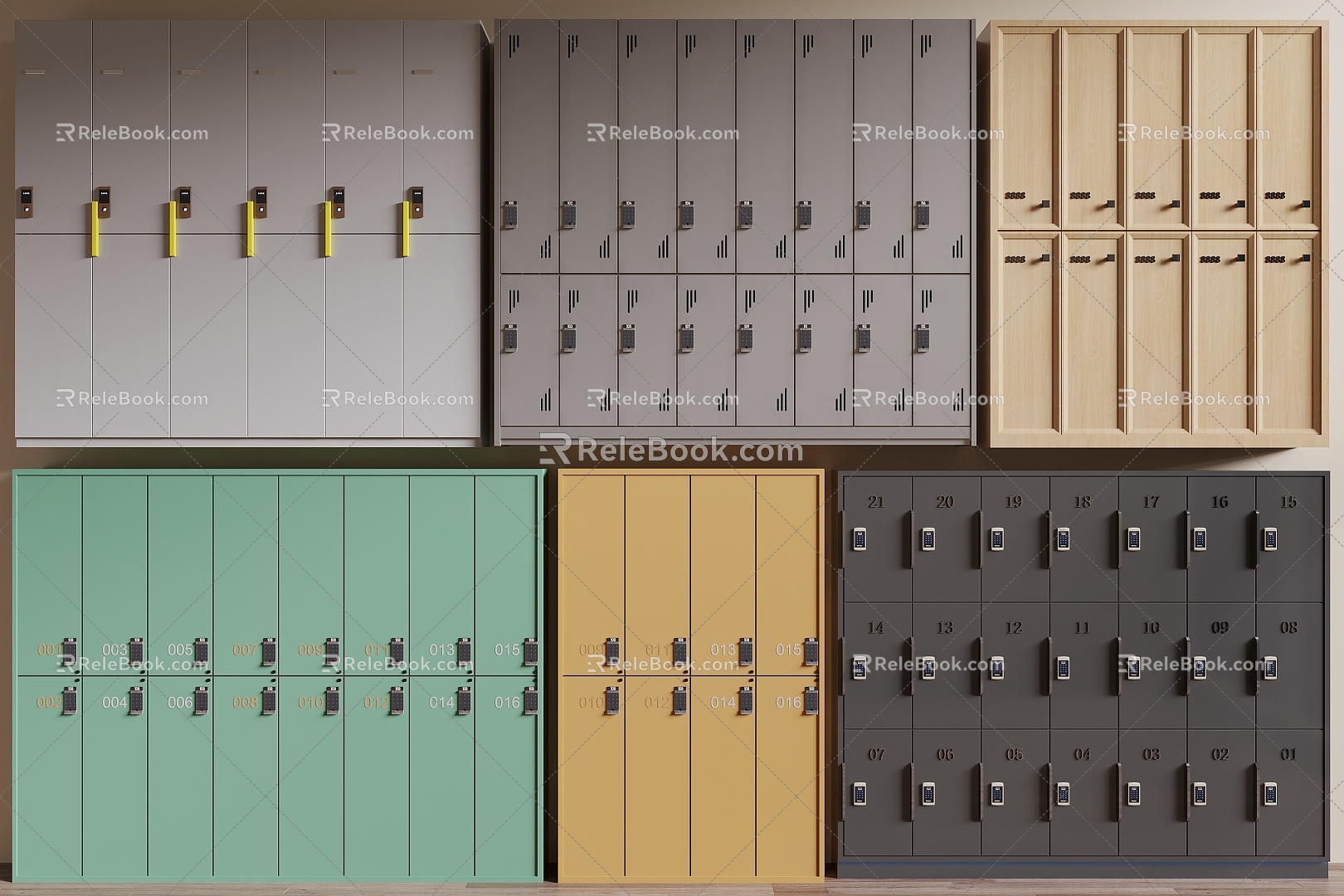 Modern Locker Locker Locker Locker Bathroom Locker Locker Public Space Locker 3d model