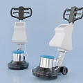 Industrial Floor Cleaning Machines With White Black Design Handle Blue Base And Wheels