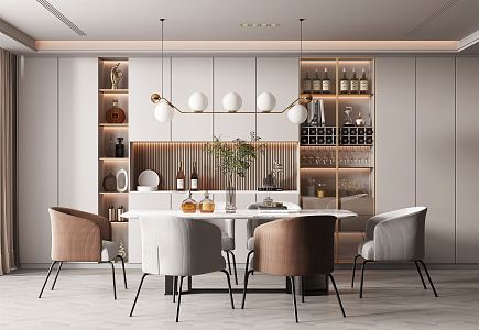 Light Luxury Restaurant 3d model