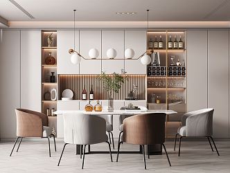 Light Luxury Restaurant 3d model