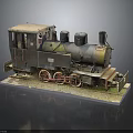 Vintage Steam Train Model With Old Fashioned Locomotive Design And Detailed Wheels
