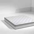 Modern White Quilted Mattress With Layered Design And Comfortable Surface 3d model