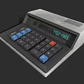 Practical Office Electrical Appliance Calculator With Digital Display And Blue Black Keys 3d model